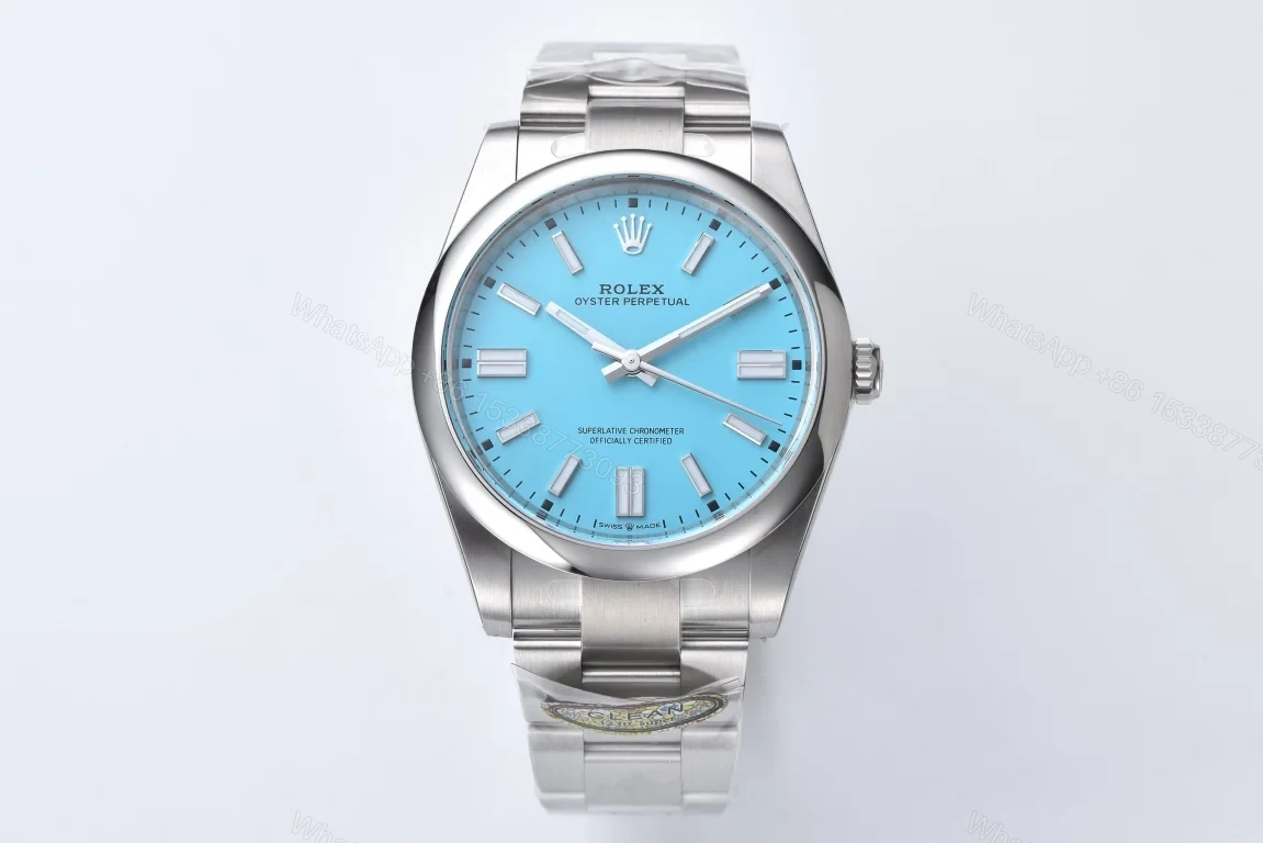 Rolex Oyster Perpetual 41 Stainless Steel Turquoise 124300-0006 — view 1