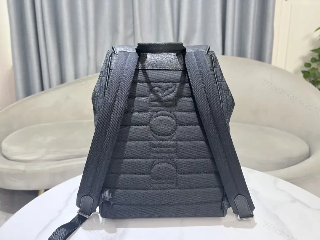 View 3 of Compact Black Structured Backpack with Hidden Essentials