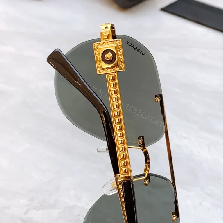 View 9 of Gradient-Glide Sunglasses: Luxe Gradient Lens, Versace-Style Glasses