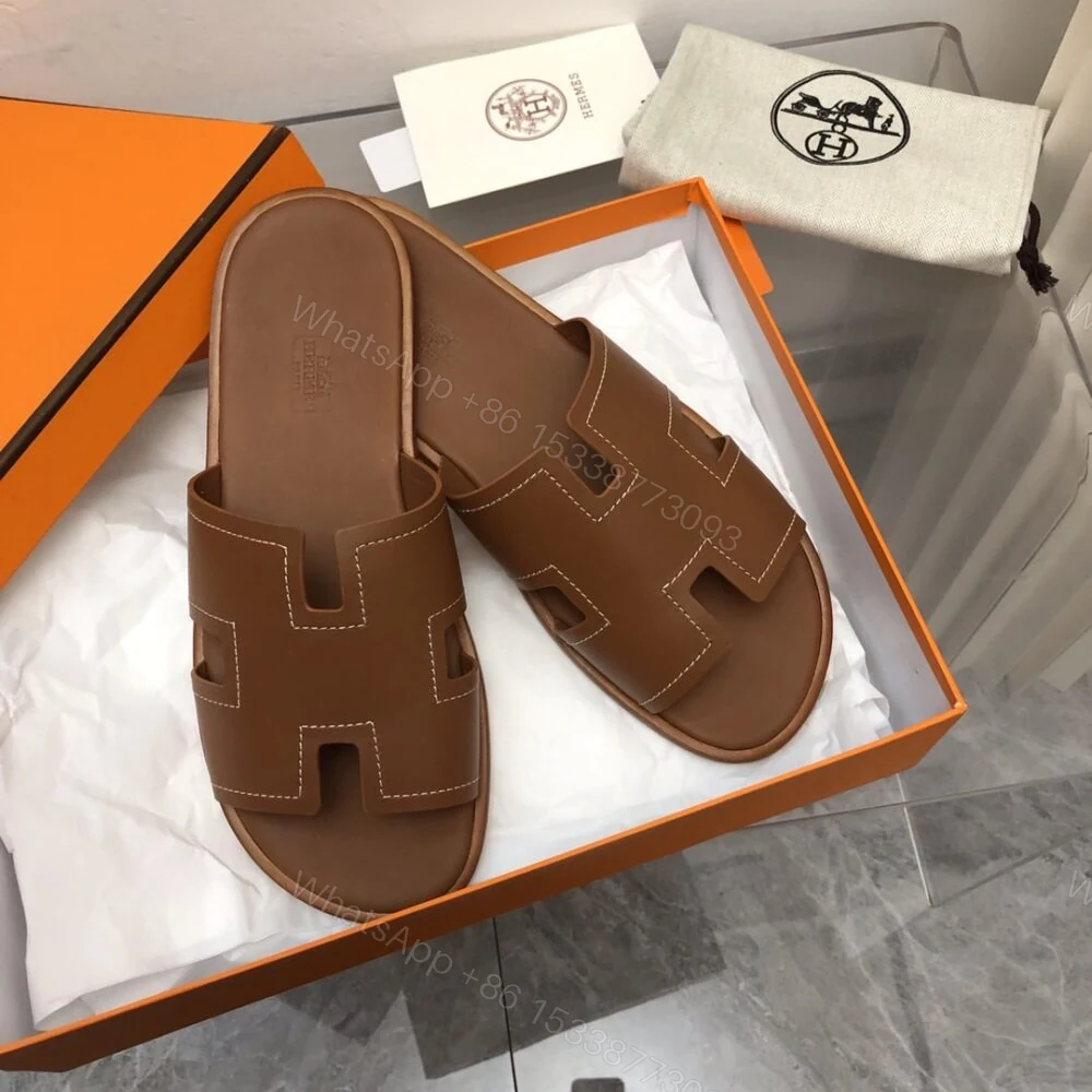 View 4 of Hermes Izmir Sandal Brown H221826ZHA3415