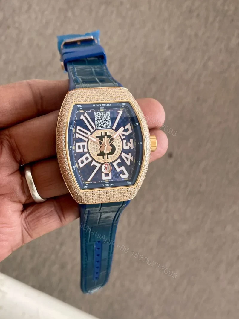 View 2 of Franck Muller Vanguard Bitcoin Blue Automatic 7AAA