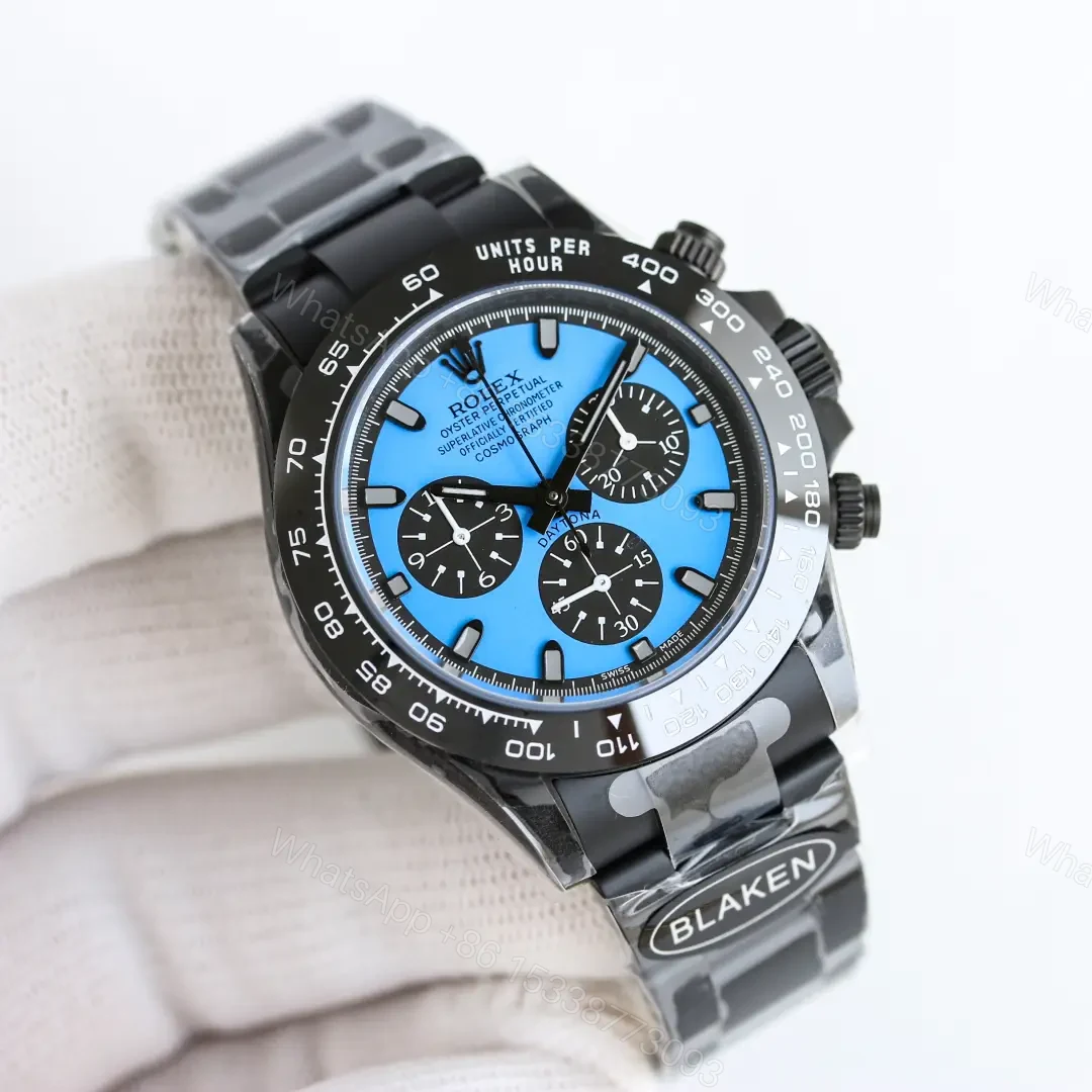 View 2 of Rolex Daytona Blue Dial 40mm Black Oyster Bracelet Stunning Edition ROLEX-DAYTONA-BLU-BLK-40