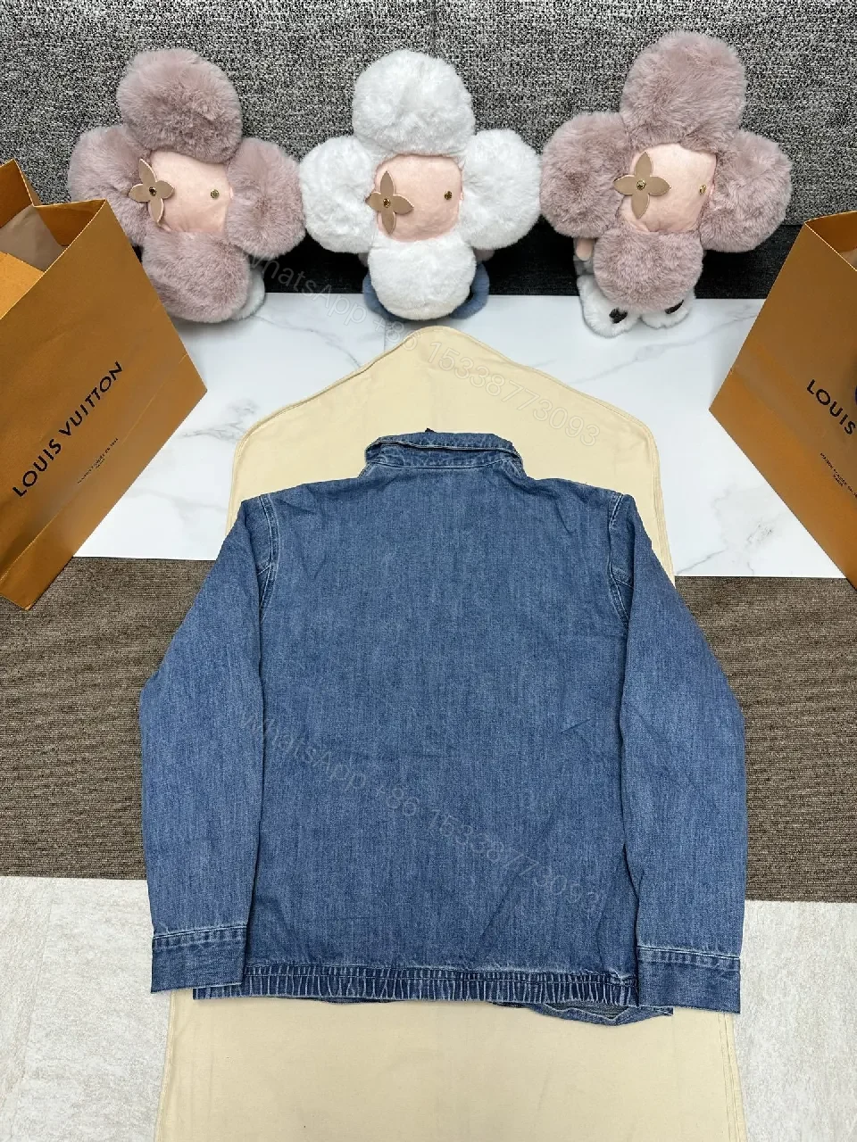 View 3 of Denim Jacket: Mid-Wash, Zipper Closure, Classic Edge