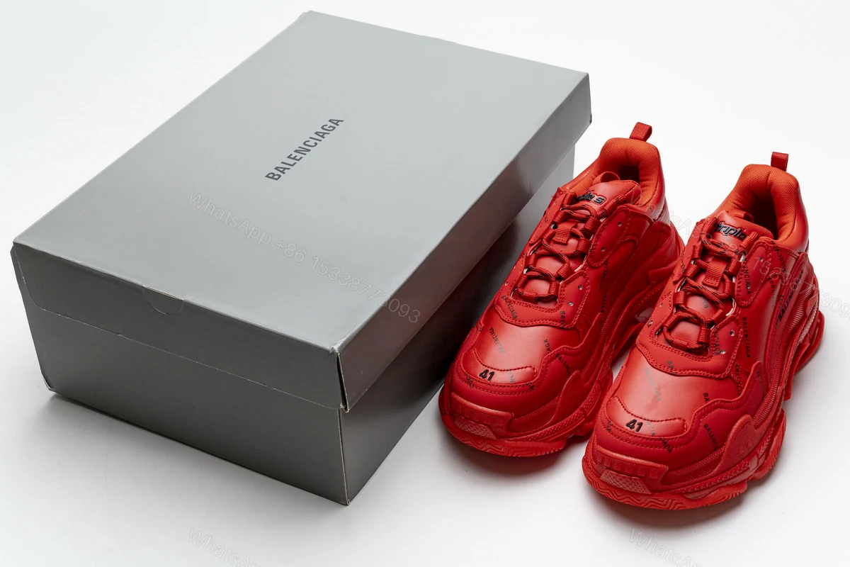 Balenciaga Triple S Letter Bright Red 524039 W2FA1 7632 — view 2