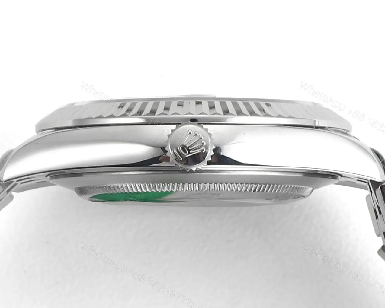 View 4 of Clean Factory – Rolex Custom Datejust 41 Green Malachite – Rolex Custom Datejust 41 Green Dial – Rolex Custom Datejust 41 Malachite Dial