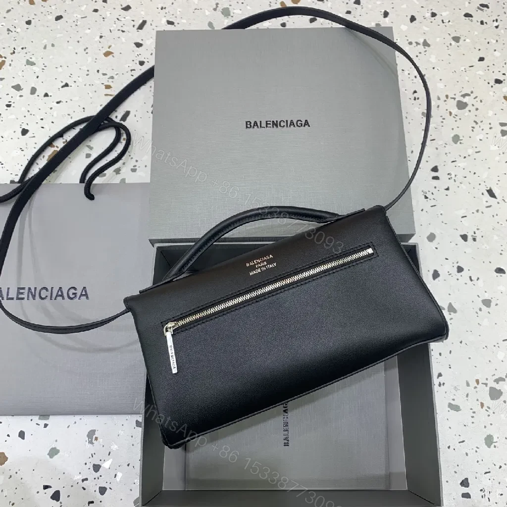View 2 of Chic Minimalist Crossbody: Leather, Structured, Subtle Shine, Everyday Elegance