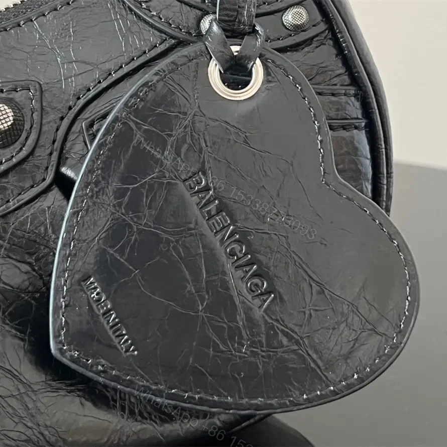 View 10 of 高仿Balenciaga*LeCagole朋克單肩包黑色XS