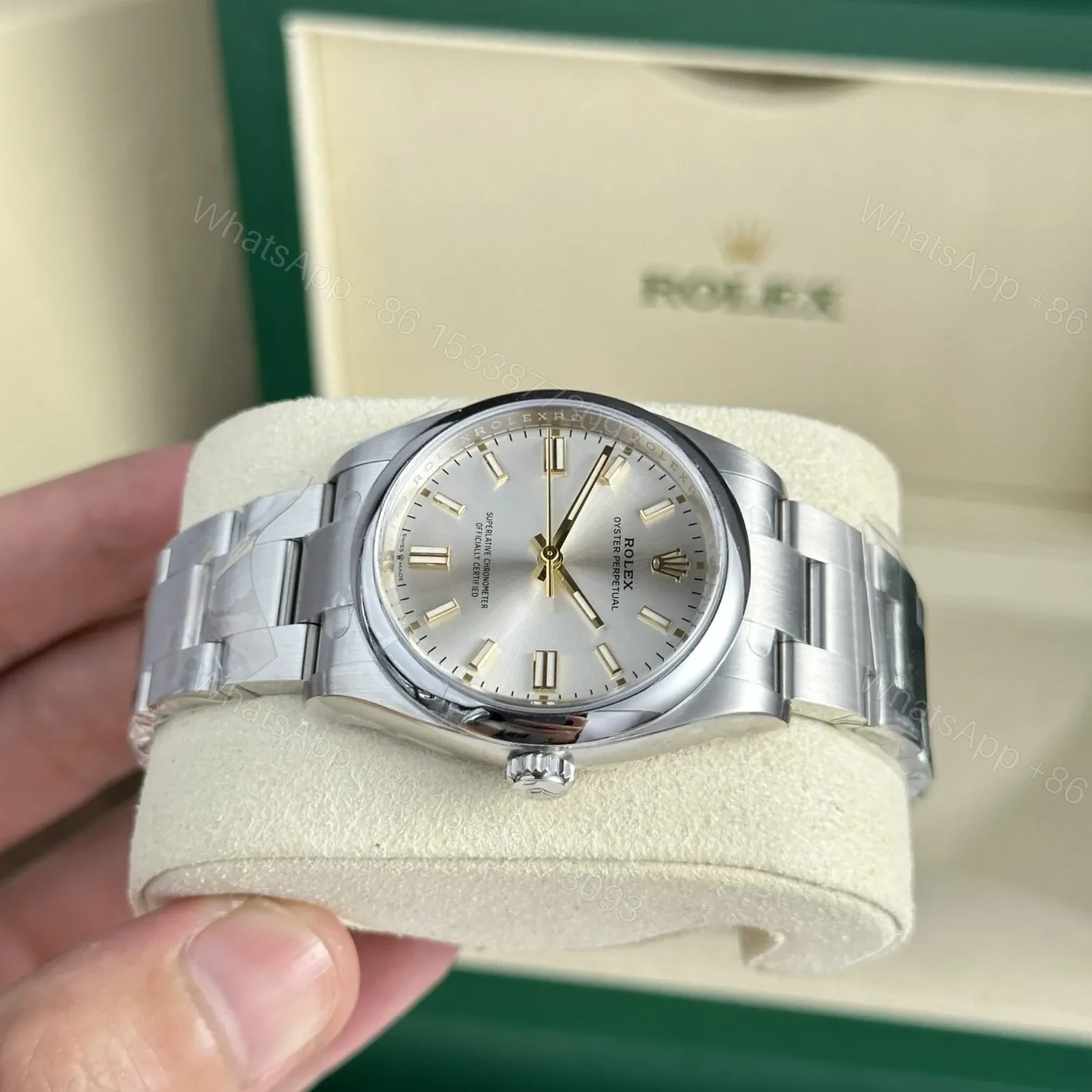 View 3 of Replica Rolex Oyster Perpetual Lady Silver Dial 277200 31 mm