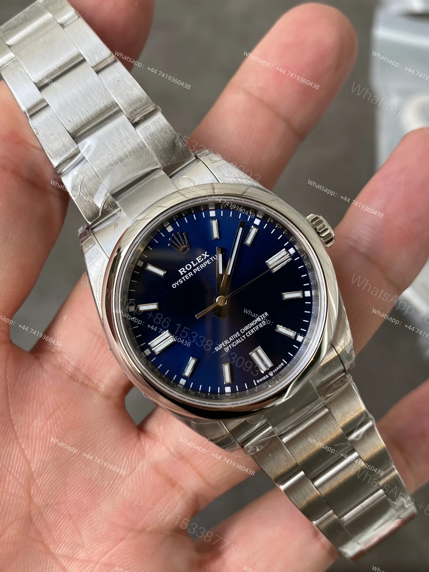 View 6 of Rolex Super Clone Oyster Perpetual M126000-0003 36mm Blue Dial 3230 Movement