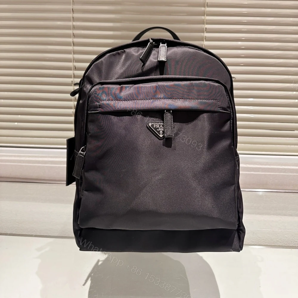 View 2 of Prada Re Nylon And Saffiano Backpack Black 43Cm