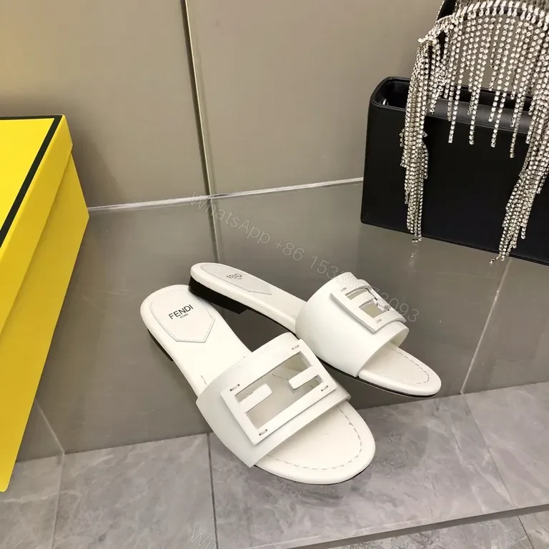 View 5 of White Leather Sliding Buckle Sandals â€“ Luxury Everyday Sandals