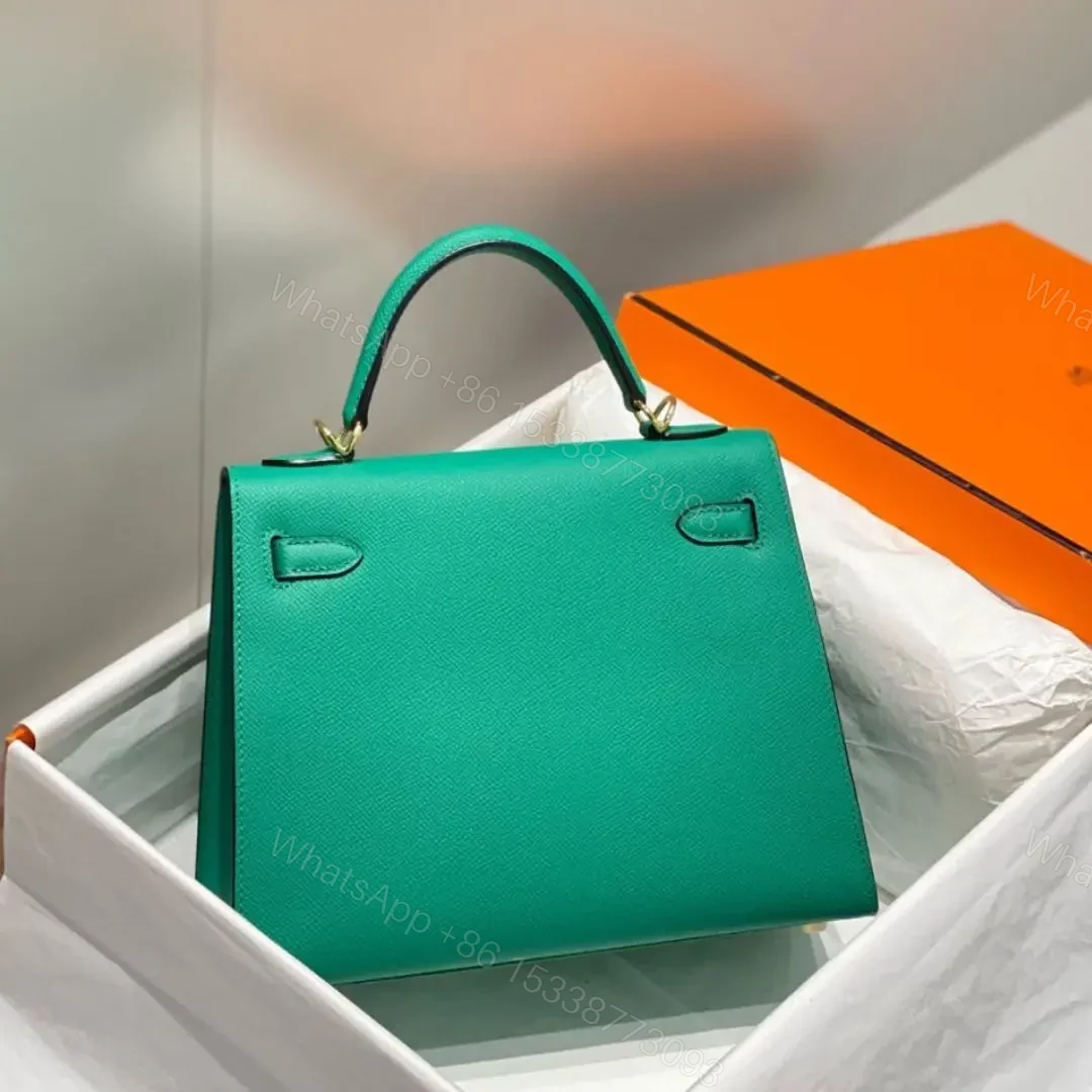 View 2 of Replica Hermes Kelly 25cm Sellier Bag In Vert Jade Epsom Leather