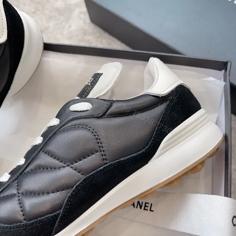 View 5 of Textured Quilted Chanel-Accented High-Tops: Luxury Sneakers