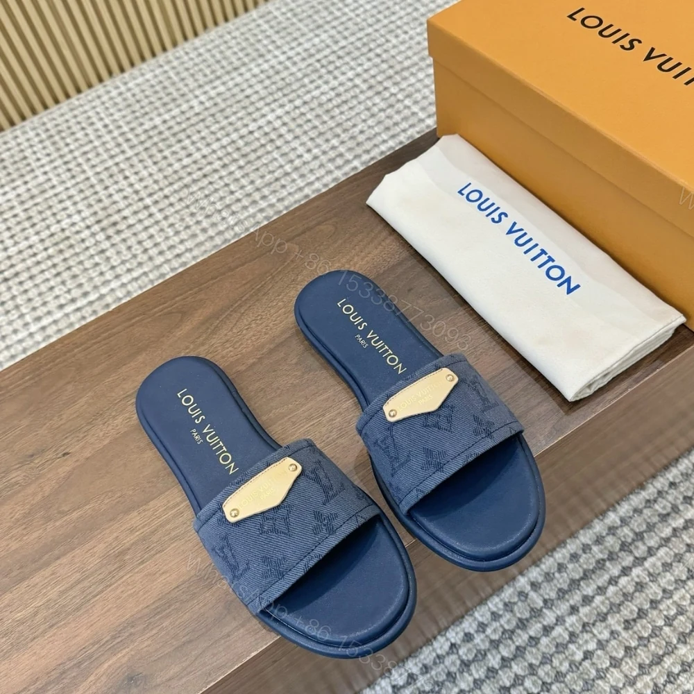 View 4 of LOUIS VUITTON LILY FLAT MULE BLUE 1AGX78