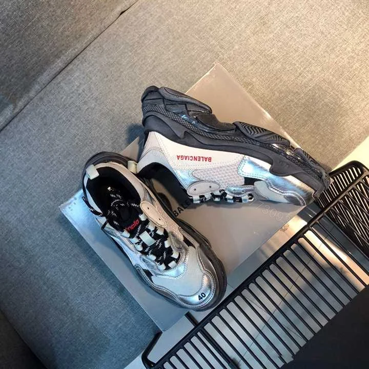 View 6 of BALENCIAGA TRIPLE S WHITE & BLACK SOLE SNEAKERS – BB170