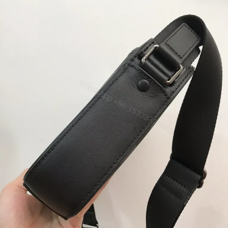 View 4 of Charcoal Plaid Crossbody: Leather Trim, Modern Carryall