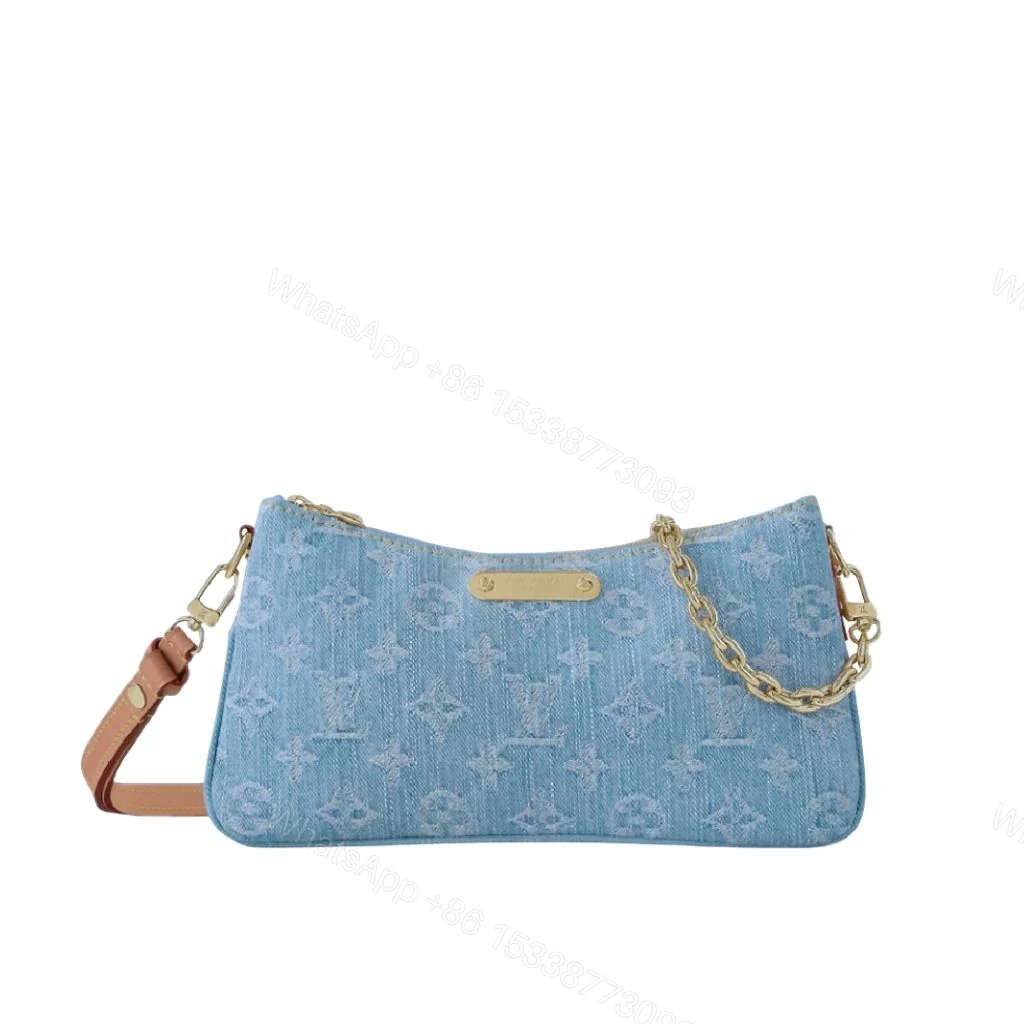 Louis Vuitton Liv Pochette Blue Denim 25Cm M83532 — view 1