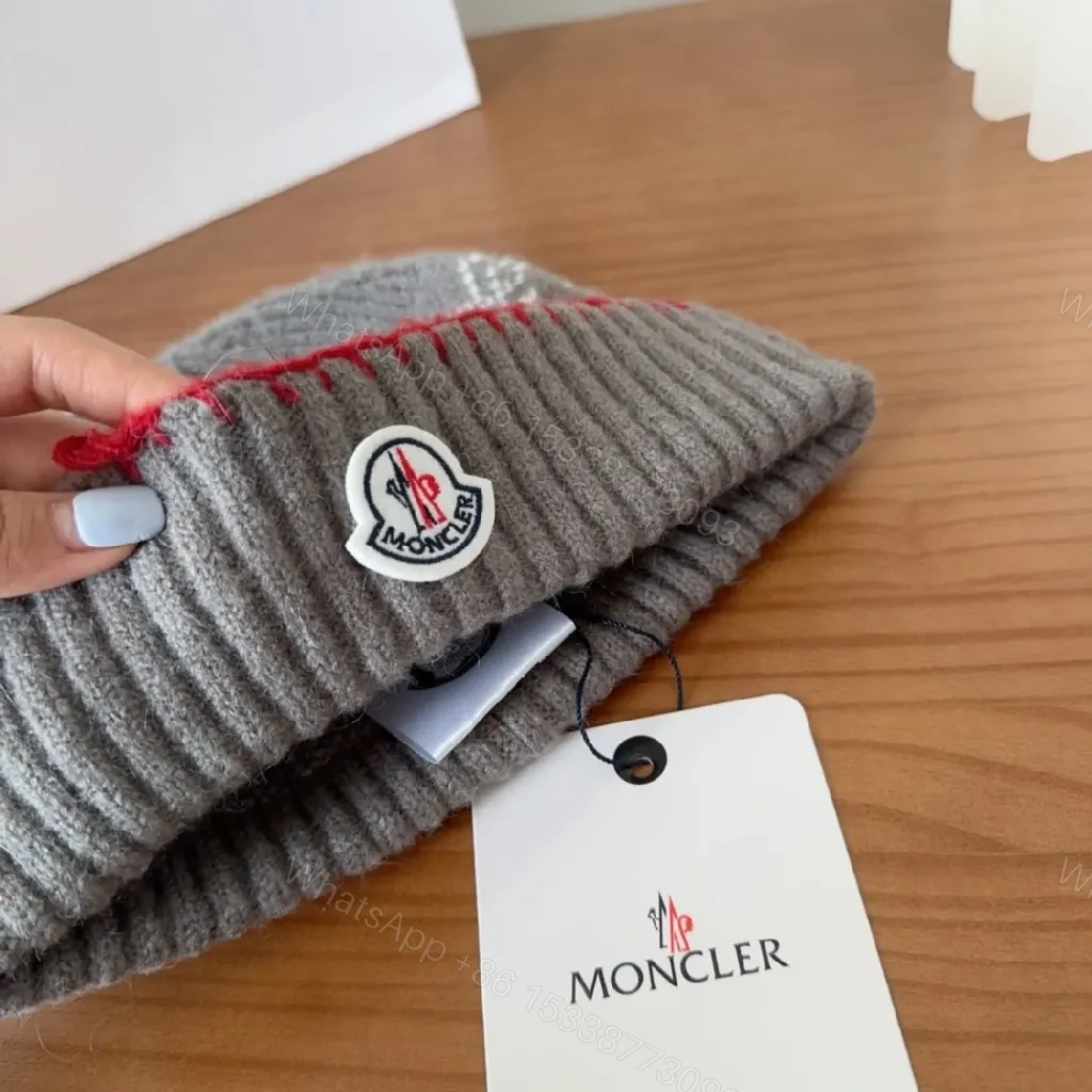View 6 of Cozy Knit Beanie: Gray Nordic Pattern with Luxury Detail