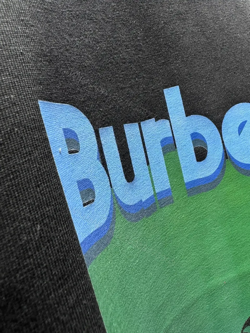 View 9 of Black T-shirt Graphic Tee with Gradient Horse Burberry Logo