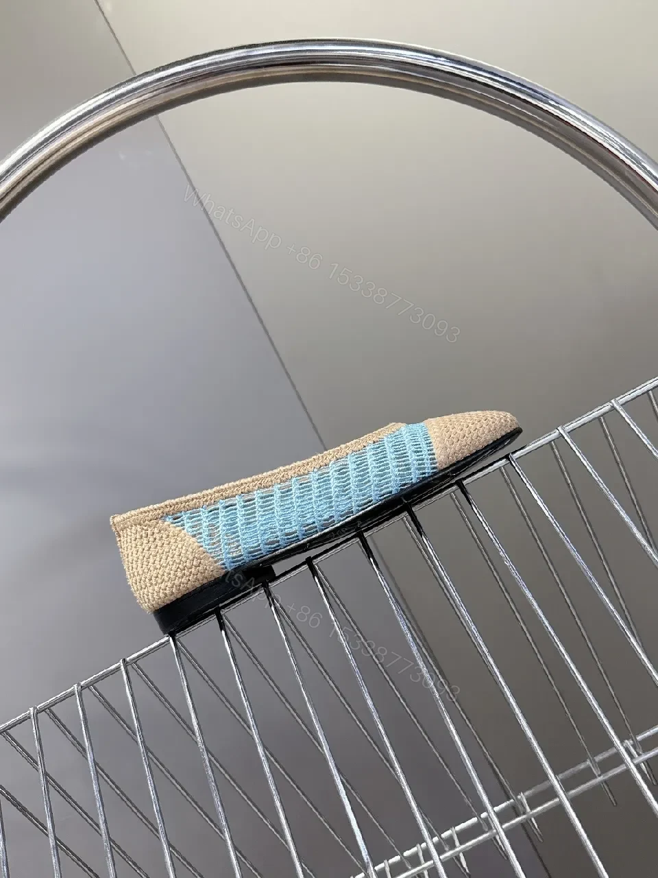 View 4 of Blue Knit Espadrille Loafers: Signature Detail