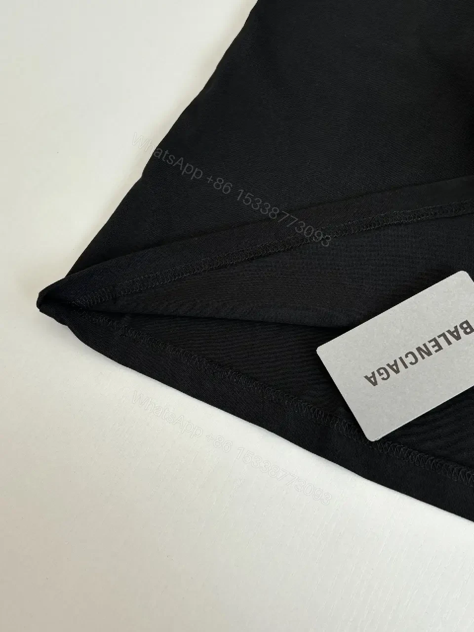 View 3 of Black Cotton Oversized Bold BALENCIAGA Graphic T-Shirt