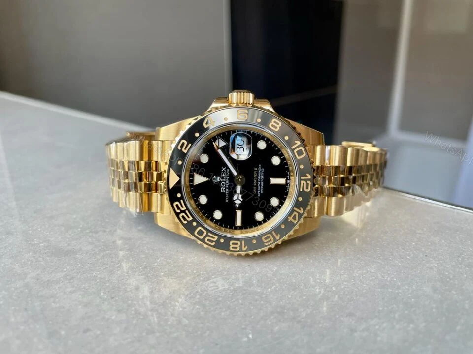 View 4 of EWF Factory 1:1 Rolex GMT-Master II 126718GRNR 904L YG Black Dial Dots VR3285