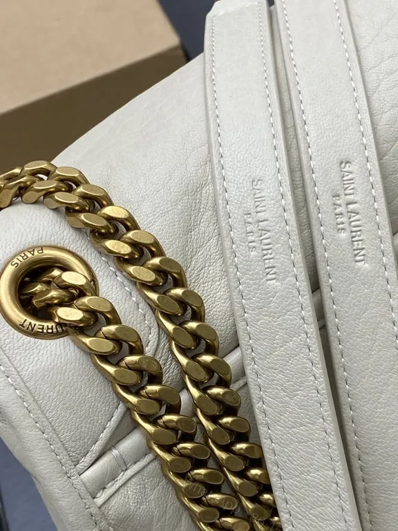 View 8 of Pebbled Leather Crossbody Bag â€” Luxe, YSL-Inspired Hardware