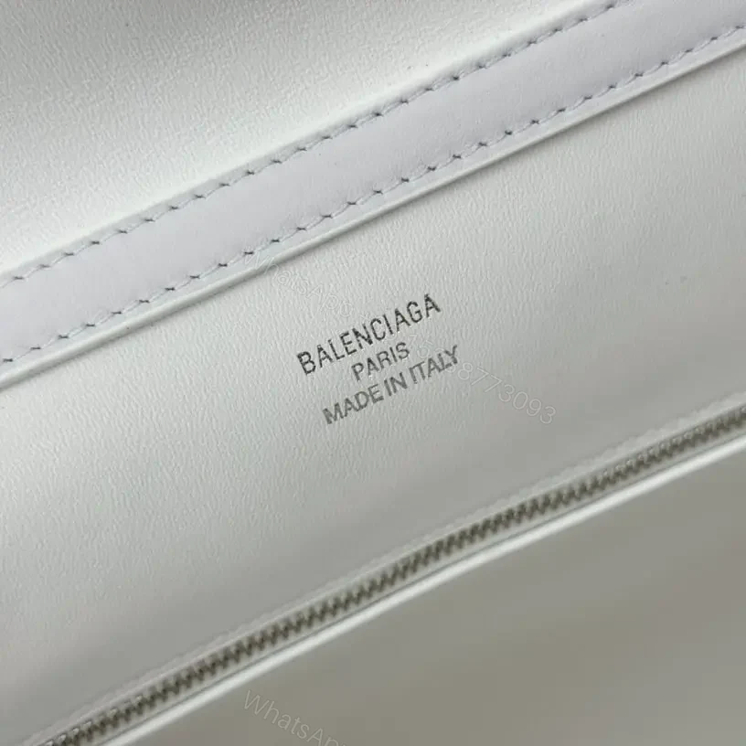View 10 of 高仿Balenciaga*Rodeo系列V69016小牛皮手袋白銀中號免檢版