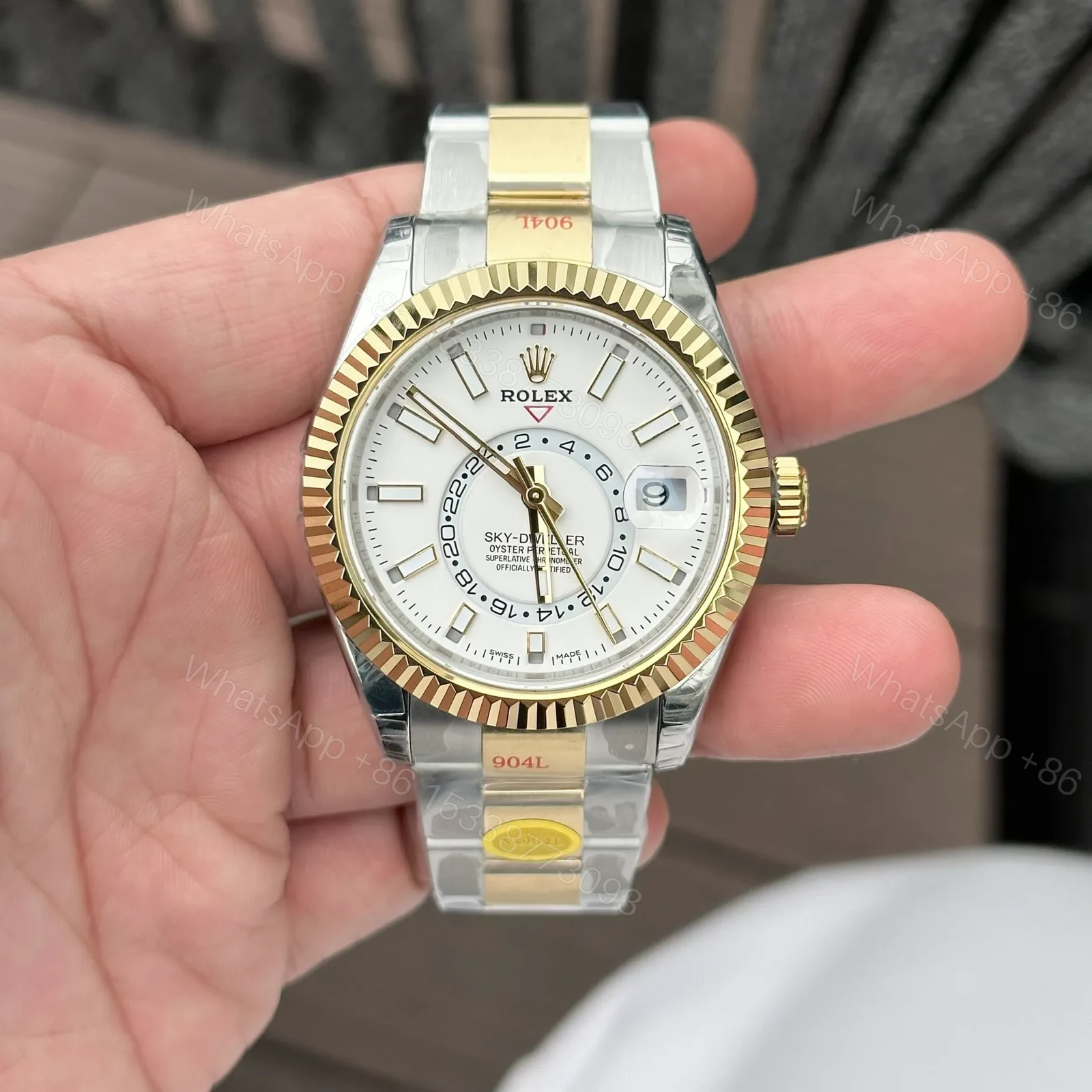 View 2 of Superclone Rolex Sky-Dweller Intense white Dial 336933 Oyster