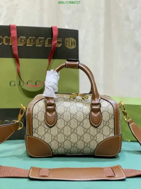 View 4 of Gucci Knockoff Small Duffle Interlocking G Bag RB67278 – AAAA Craftsmanship