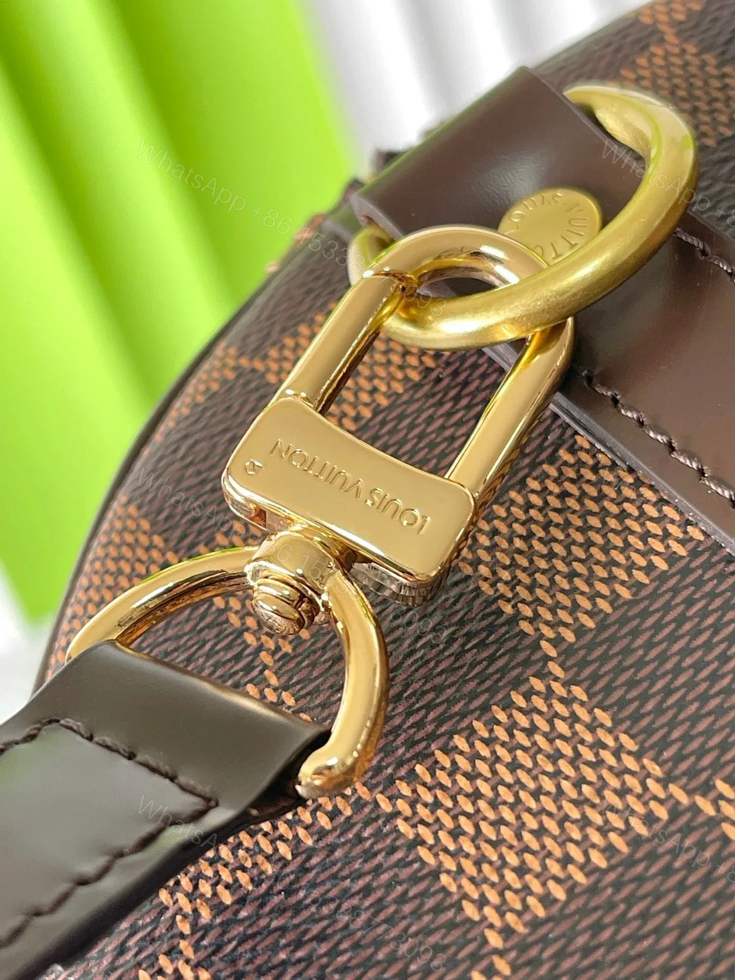 View 2 of LV SPEEDY BANDOLIÈRE 30 IN DARK BROWN DAMIER EBENE CANVAS GOLD LOCK