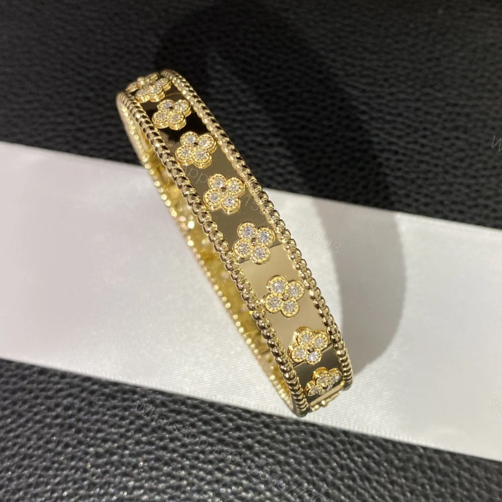 View 3 of 高仿首飾VanCleef&Arpels*RO3YB00萬花筒手鐲寬版黃金款