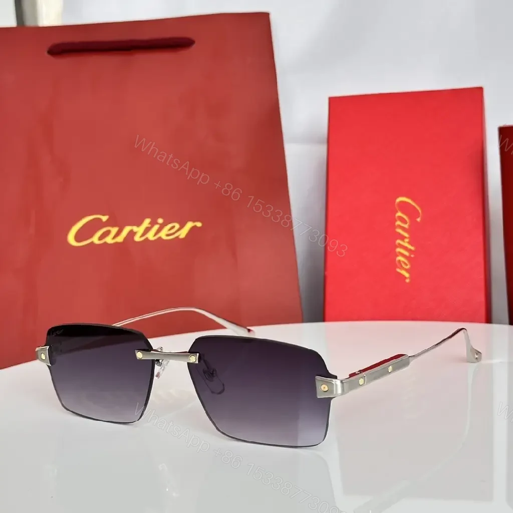 View 6 of Chic Rectangular Sunglasses: Luxe Hardware, Gold-Tone Edge