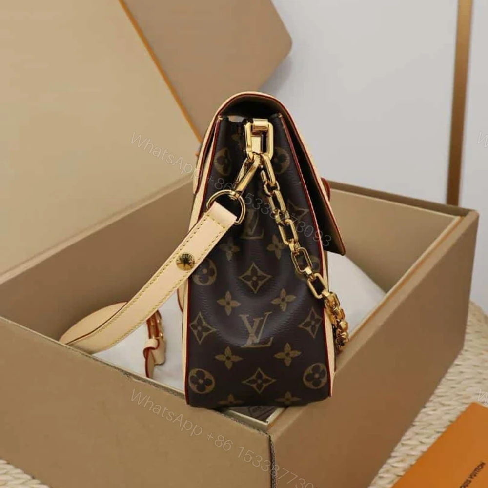 View 4 of Louis Vuitton Dauphine Soft GM Bag Monogram Canvas Brown 28Cm M47149