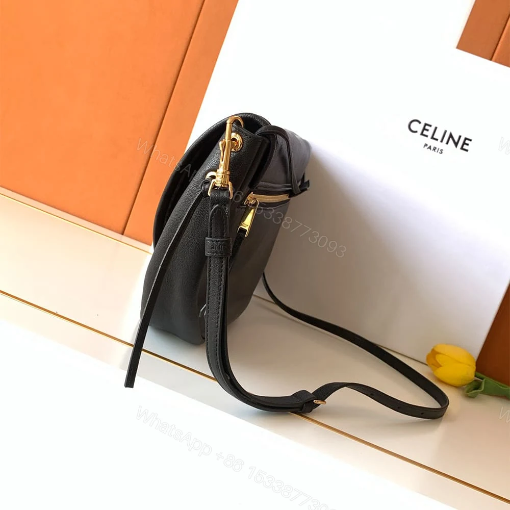 View 3 of CELINE HALFMOON SOFT TRIOMPHE BAG IN SUPPLE SHINY LAMBSKIN(HIGH-END GRADE)