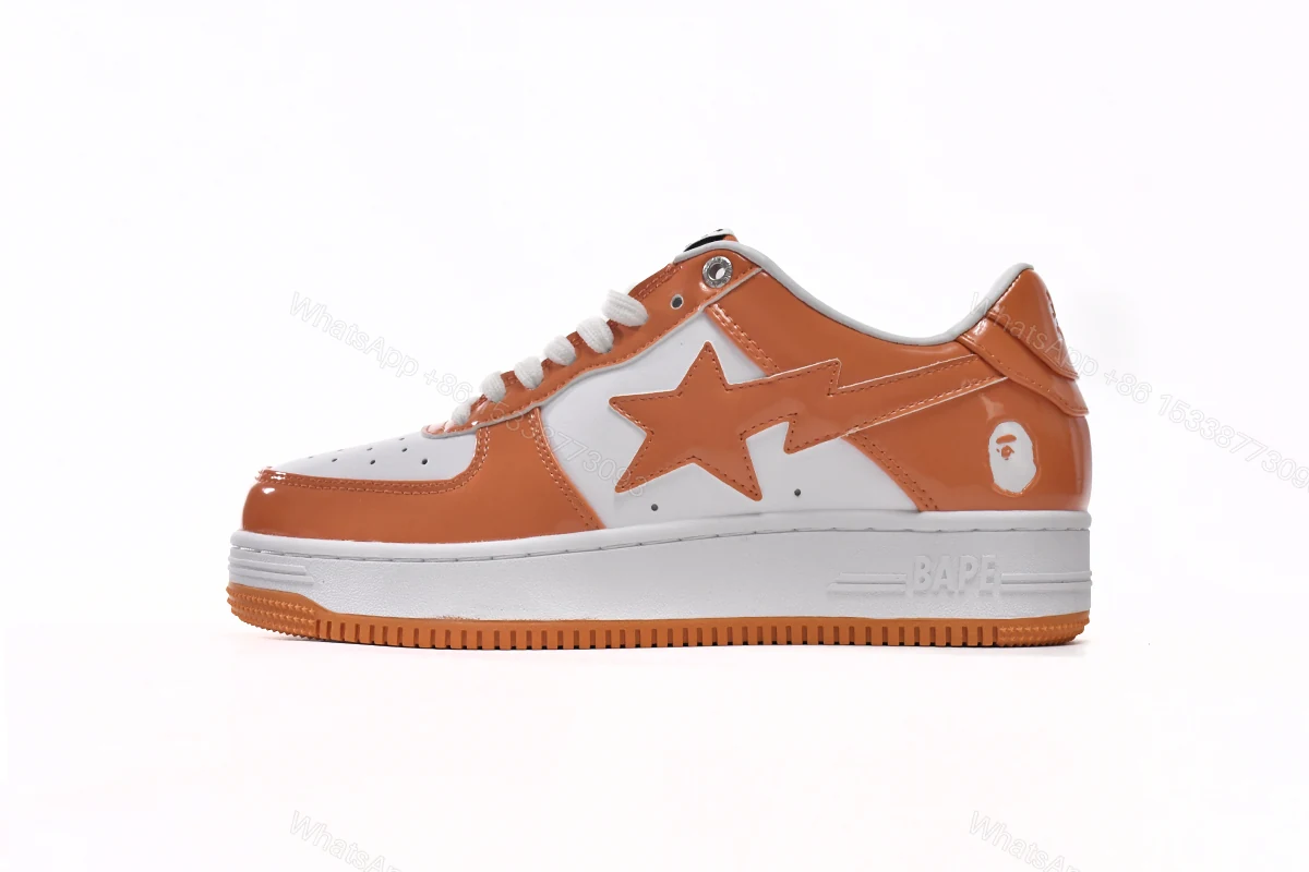 View 13 of Cheap Fake Bape Sta Low White Orange 1H70-191-001(BapeSta)