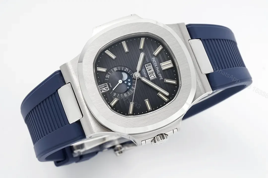 View 7 of MP Factory Patek Philippe Blue Nautilus Rubber Watch
