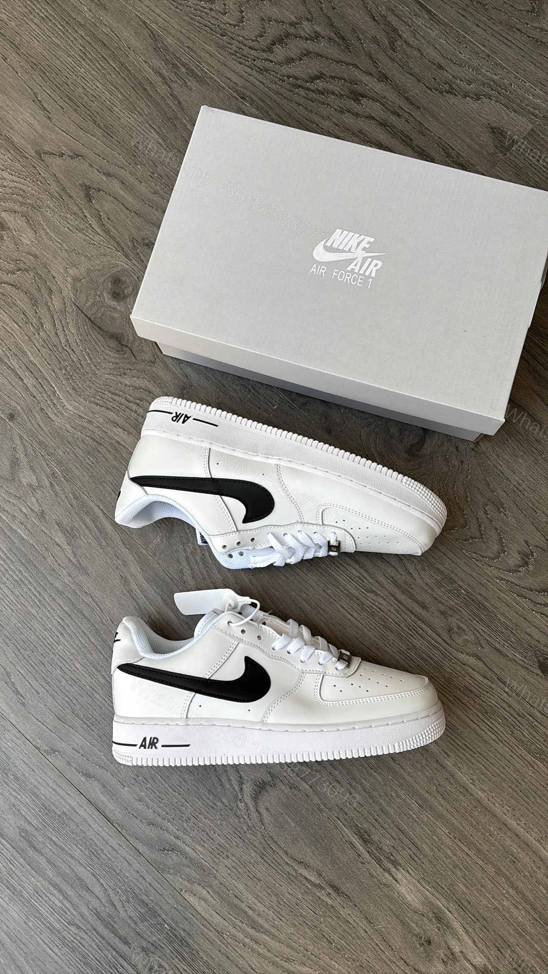 First Copy Nike AirForce Originals White Black — view 1