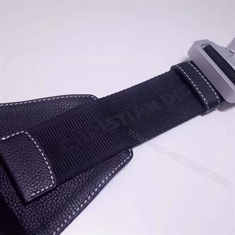 View 3 of SADDLE BAG NAVY GRAINED CALFSKIN