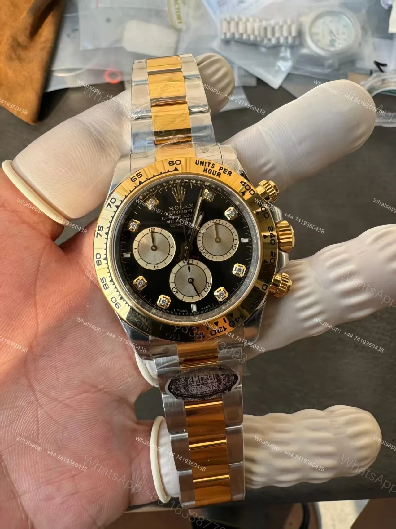 View 7 of Rolex Super Clone Daytona M126503-0002 Black Diamond Dial 4131 Movement