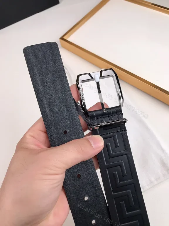 View 5 of Greek-Key Leather Belt â€” Luxurious, All-Season Style