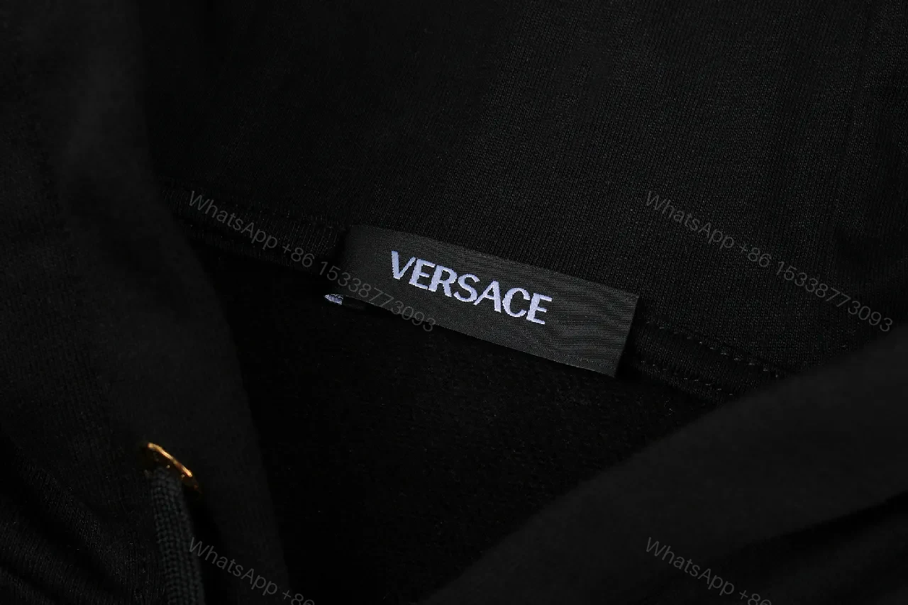 View 6 of Black Cotton Hoodie with Luxe Details, Minimalist Designer Style