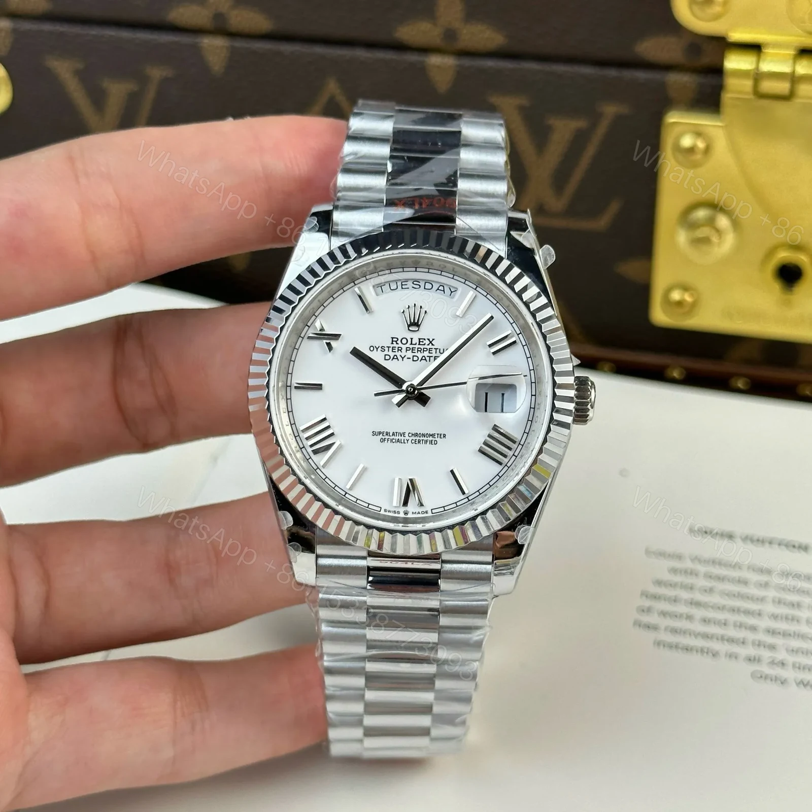 View 2 of Superclone Rolex Day-Date White Dial 228239-0046 40 mm