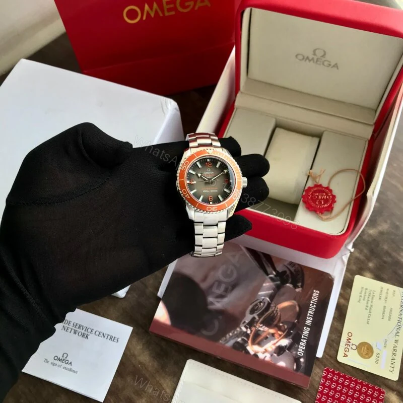 View 4 of Omega Planet Ocean Master Chronograph Orange Dial 43.5mm Automatic