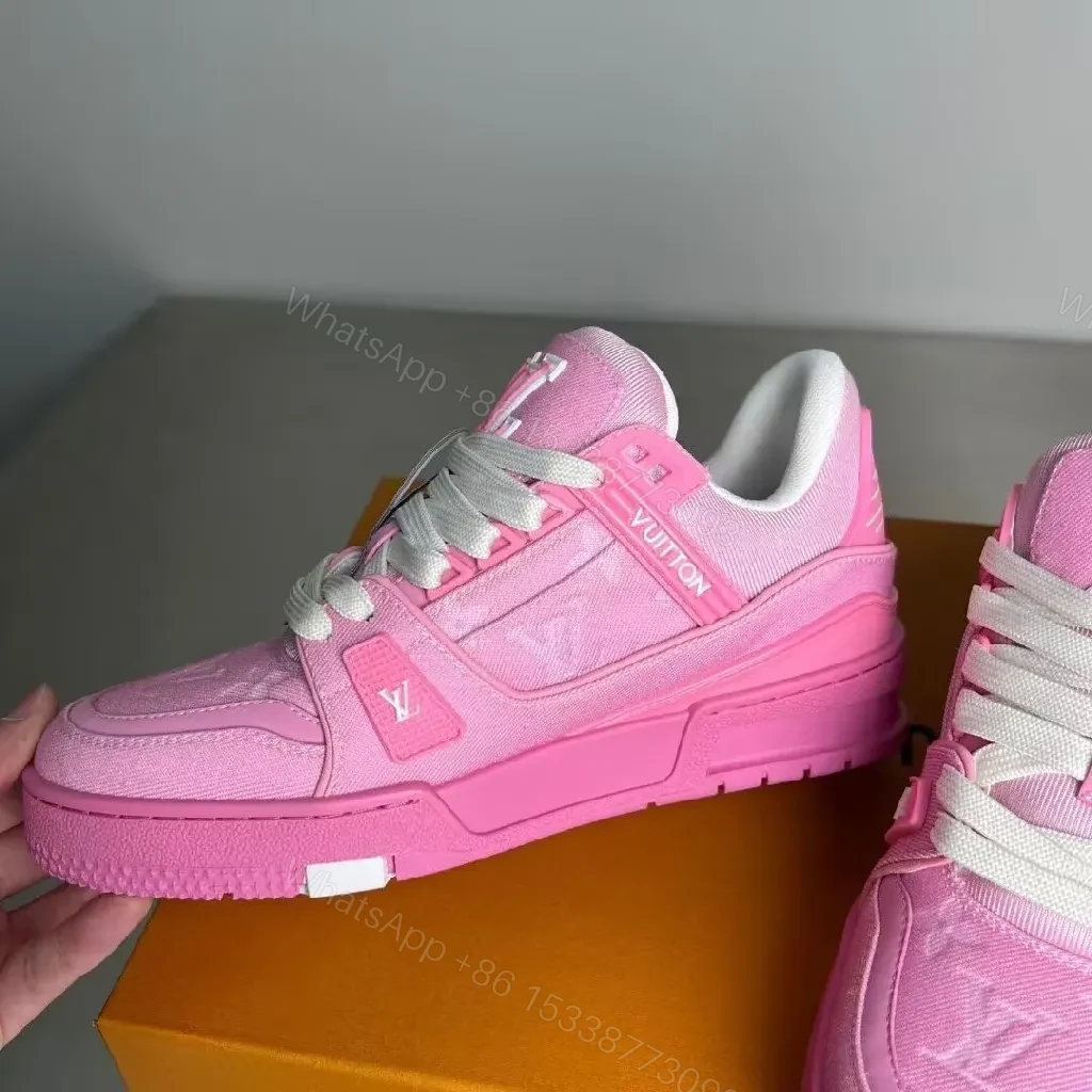 View 2 of Vivid Pink Textured Trainer: Luxury All-Day Comfort