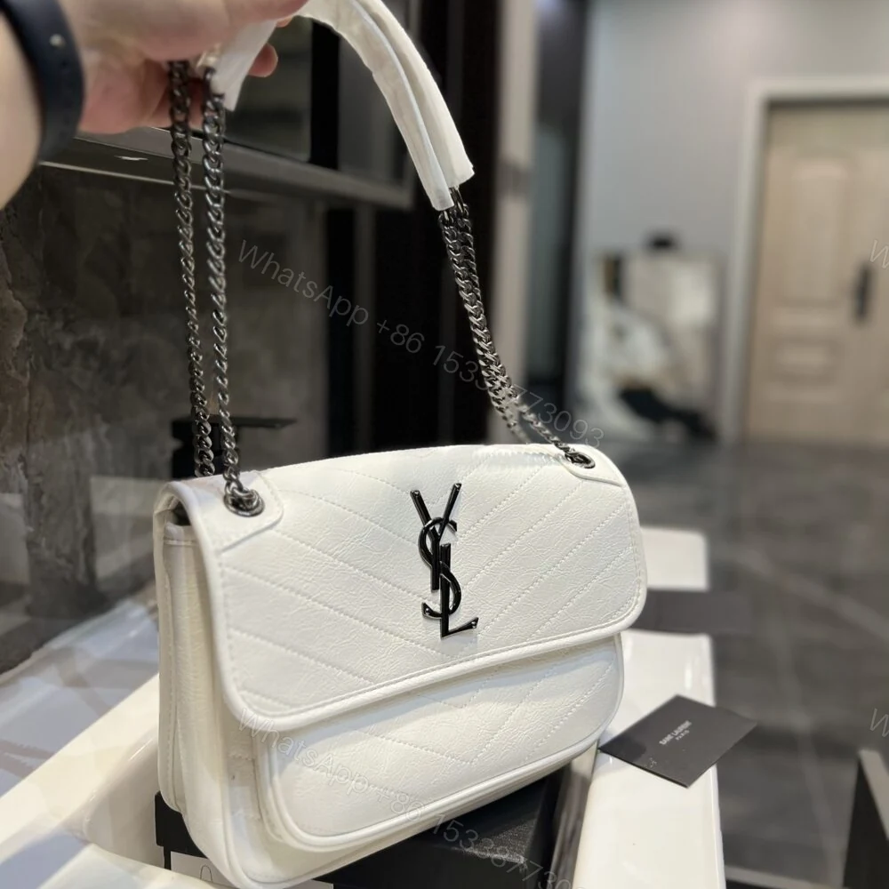View 2 of Saint Laurent Niki Baby Chain Bag In White 28Cm 6331601El079207
