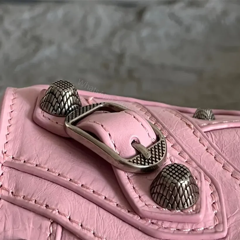 View 12 of 高仿Balenciaga*NeoCagole系列機車包粉色