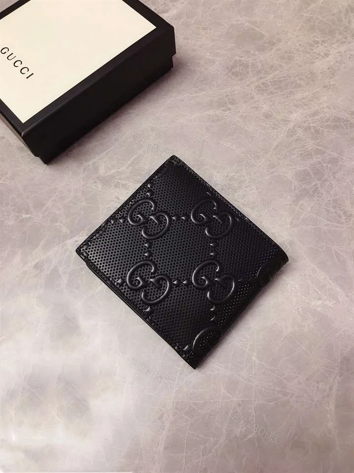 View 7 of eBay Gucci Men’s Black GG Embossed Leather Wallet – WGR038