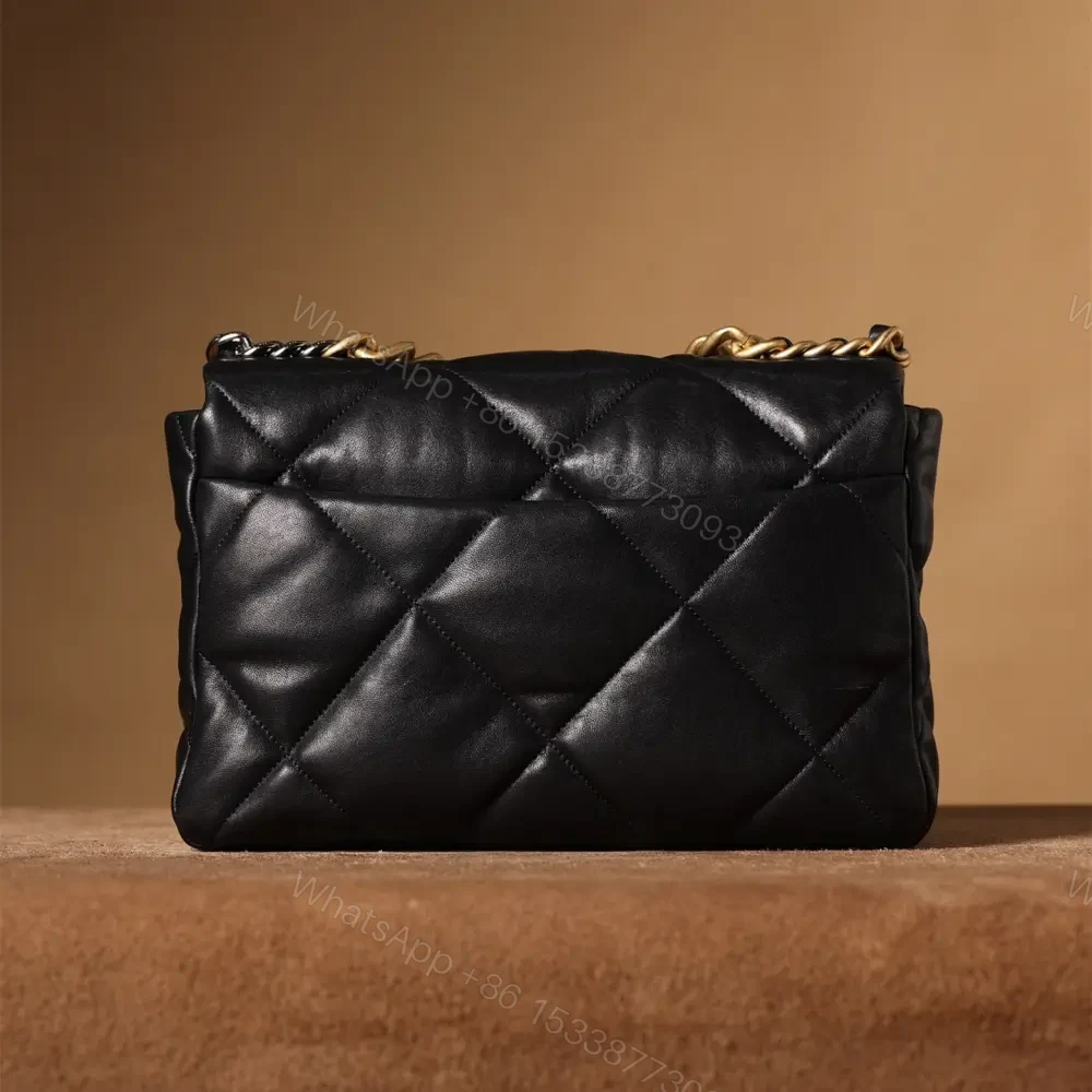 View 2 of 高仿Chanel*19Bag系列小羊皮口蓋包黑色免檢版