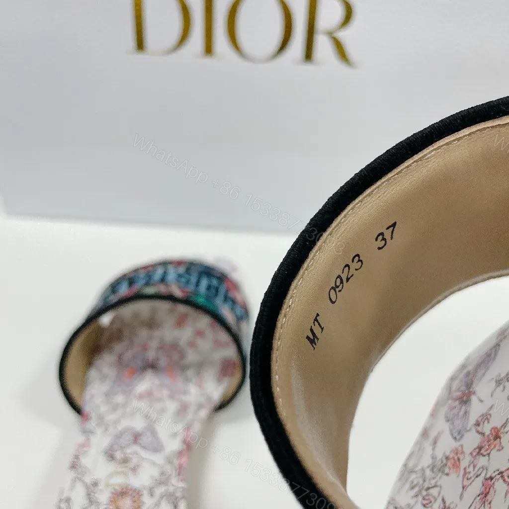 View 4 of Floral Slides + Satin Strap + Luxe Couture + Signature Logo Slide